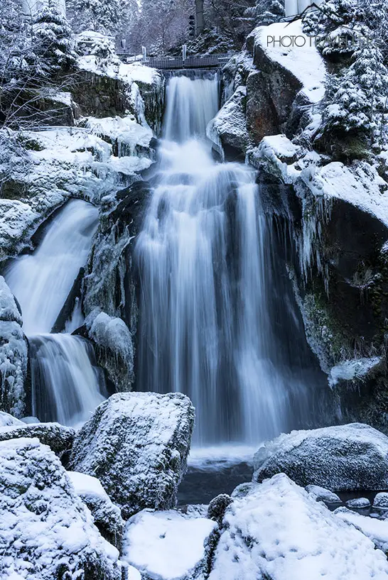 Die Triberger Wasserfälle im Winter