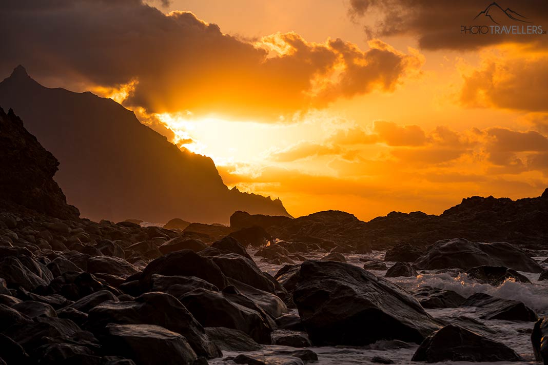 Sonnenuntergang am Benijo Beach