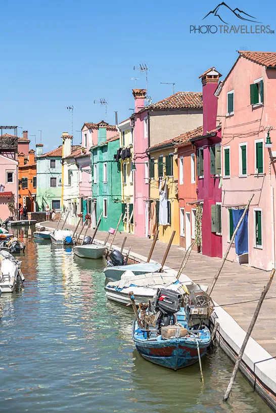 The picturesque village of Burano is known for its colorful houses