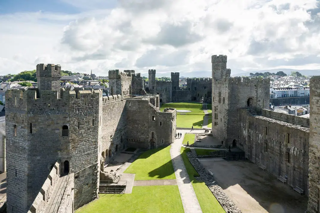 Das bekannte Caernarfon Castle in Wales