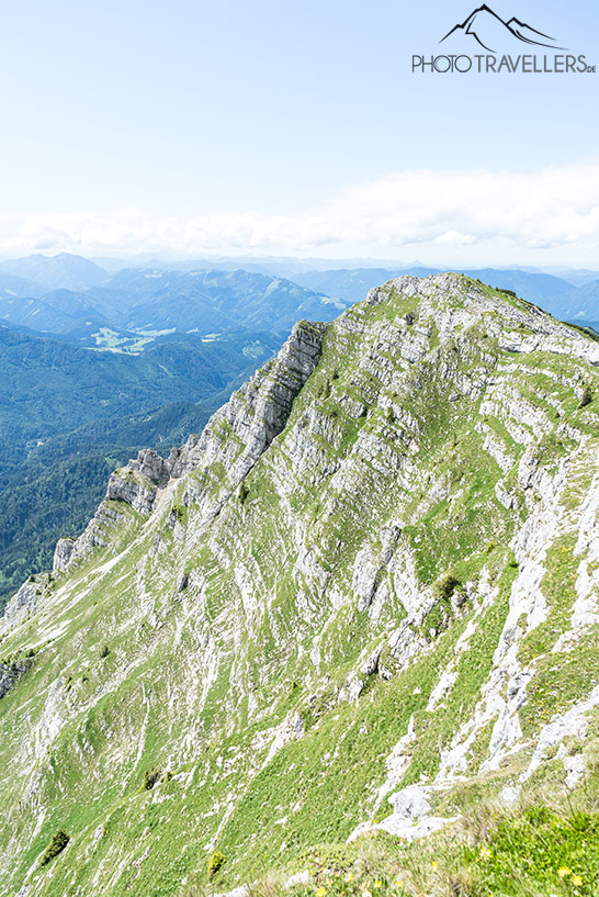 Der Ausblick vom Dürrenstein-Gipfel. Das 360-Grad-Panorama ist eine tolle Sehenswürdigkeit