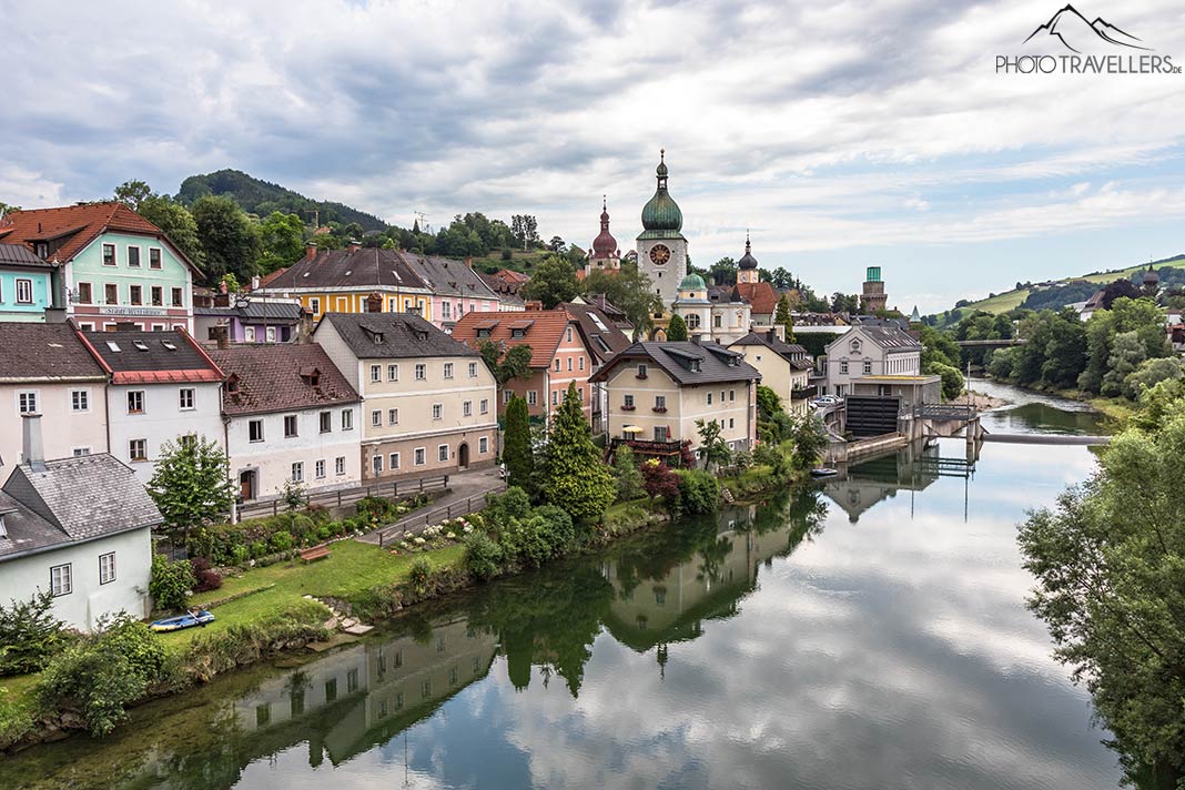 Blick von der Brücke auf die Stadt Waidhofen