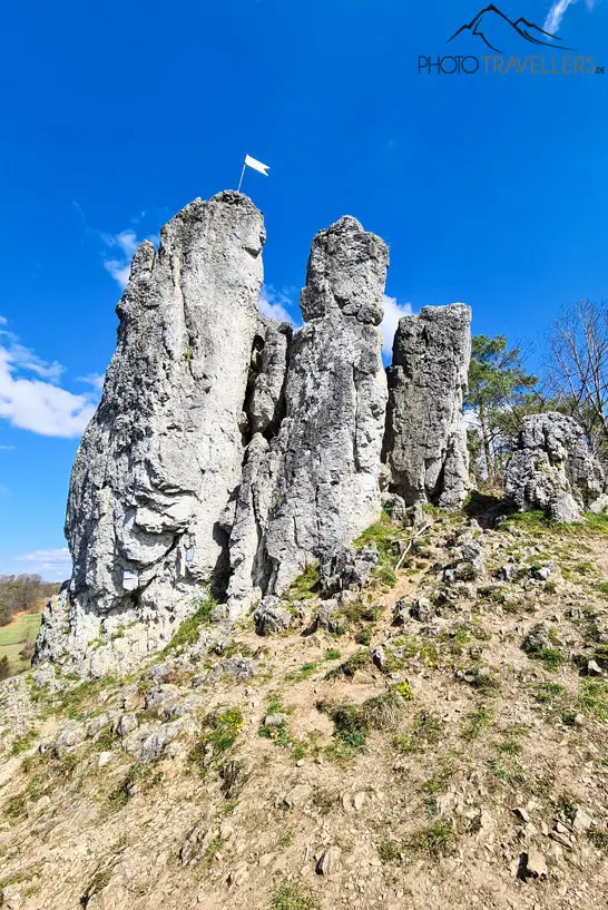 Die "Drei Zinnen" in der Fränkischen Schweiz, eine Felsformation