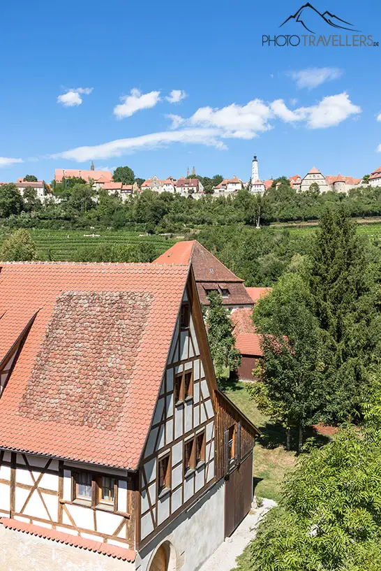 Der Blick vom Taubertal auf Rothenburg