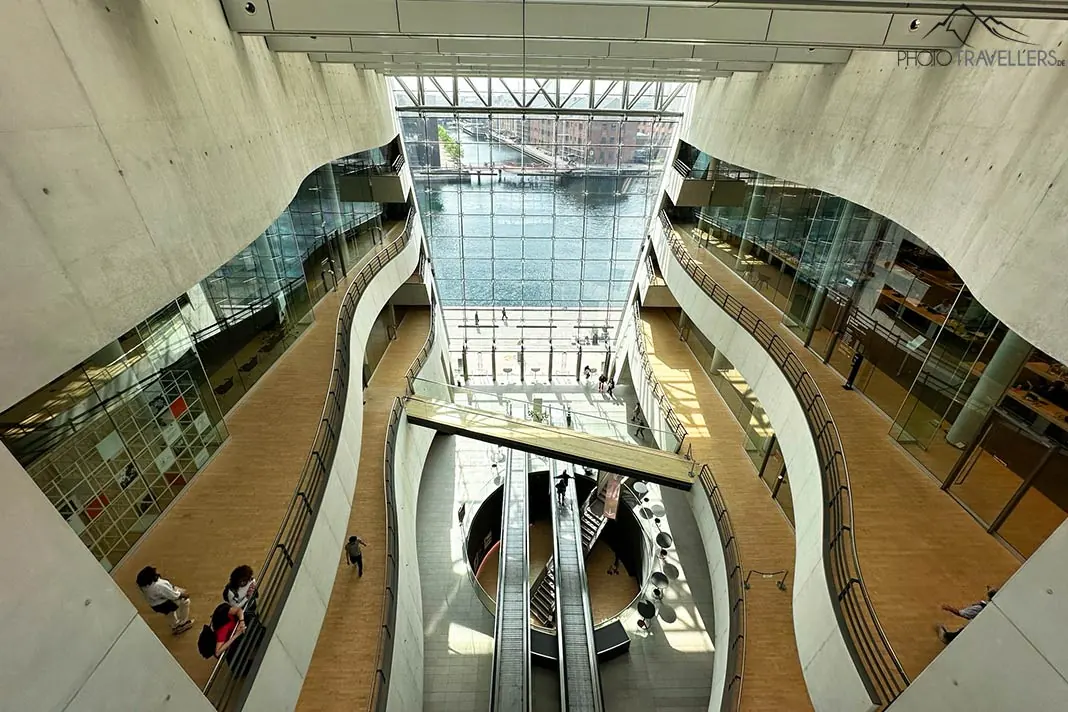 The atrium of the Danish Royal Library in Copenhagen