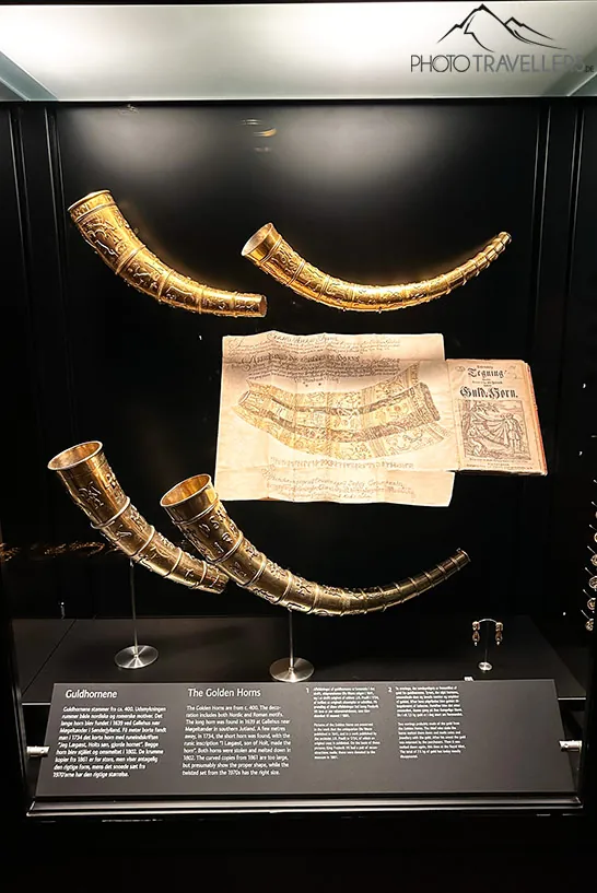 The Golden Horns of Gallehus in the National Museum of Denmark