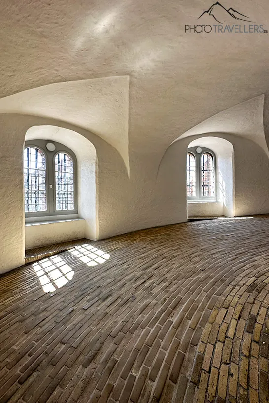 The wide corridor in the Round Tower in Copenhagen
