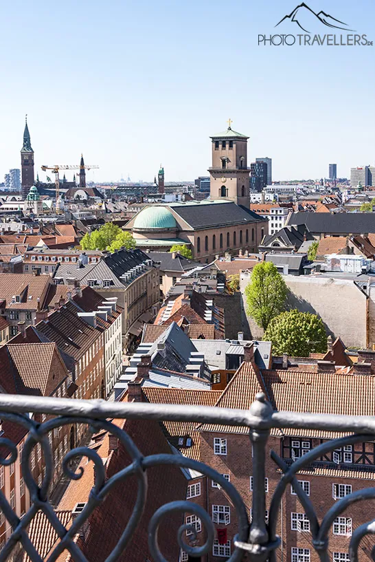 Der Blick vom Runden Turm auf die Frauenkirche in Kopenhagen