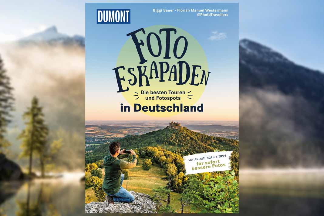 Buch-Cover "Foto-Eskapaden in Deutschland" mit Autor Florian Westermann und Burg Hohenzollern