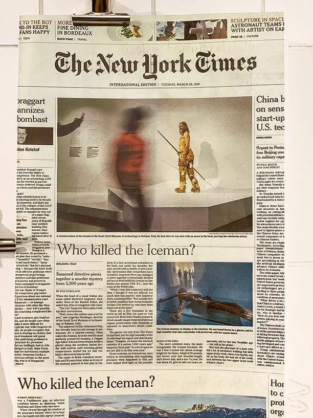 Ein Bericht in der "The New York Times" über den Ötzi