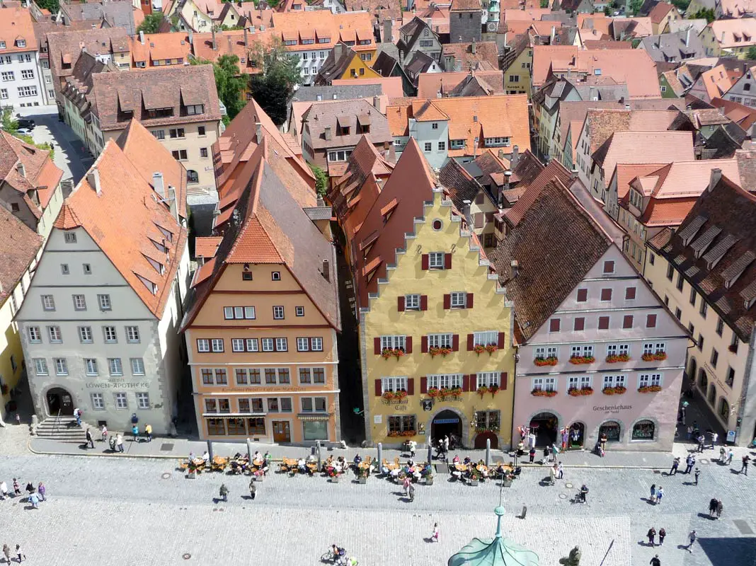 Blick auf Rothenburg vom Rathausturm