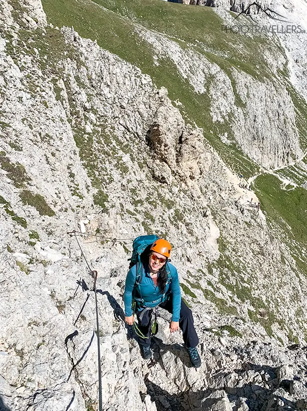 Biggi im Rotwand-Klettersteig
