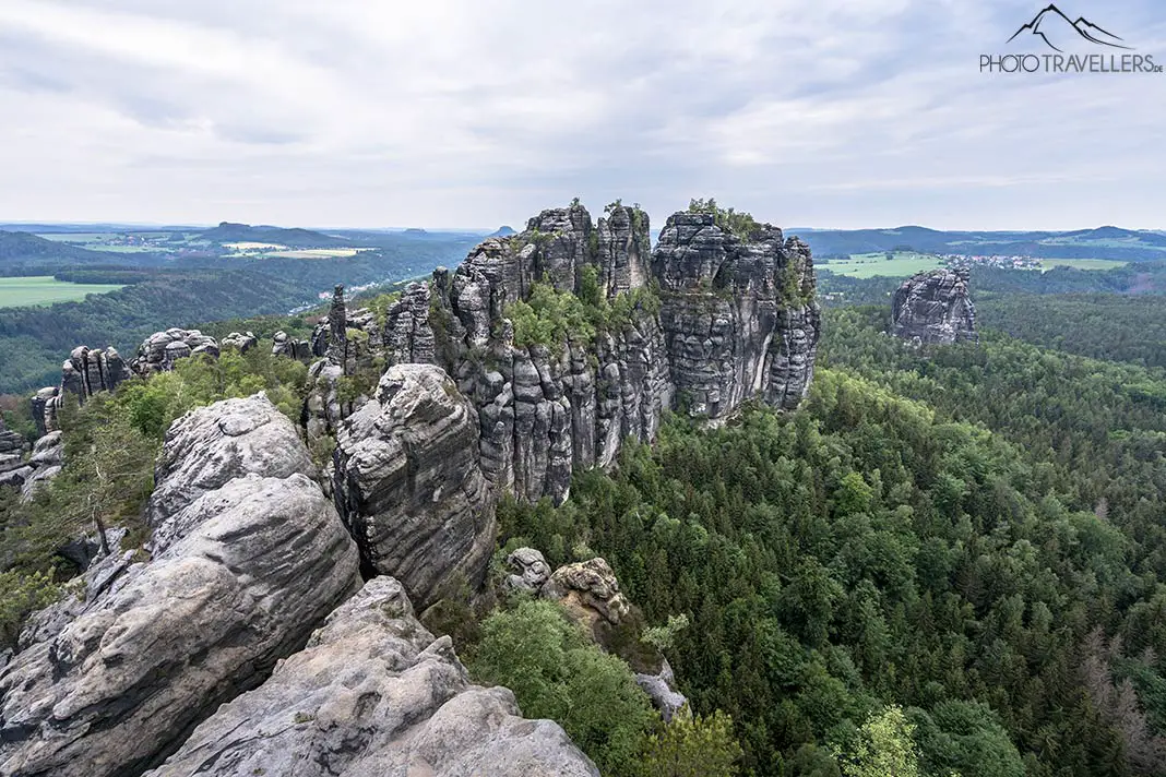 Die Schrammstein Aussicht in der Sächsischen Schweiz