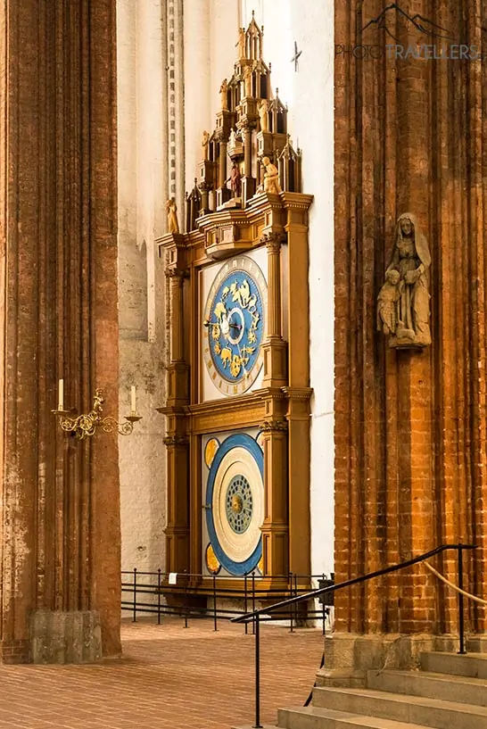 Die astronomische Uhr in der Marienkirche in Lübeck