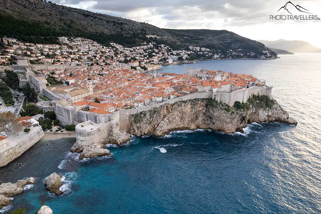 Dubrovnik aus der Luft am Morgen
