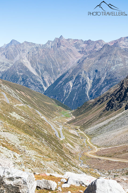 Blick über die Ötztaler Gletscherstraße