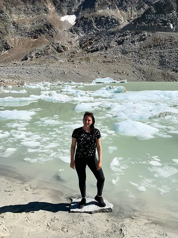 Biggi am Gletschersee des Rettenbachgletschers