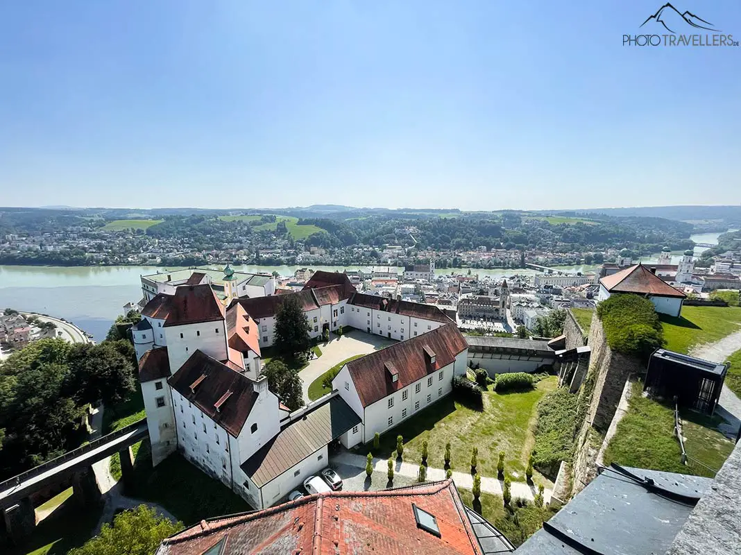 Der Blick von der Veste Oberhaus auf Passau