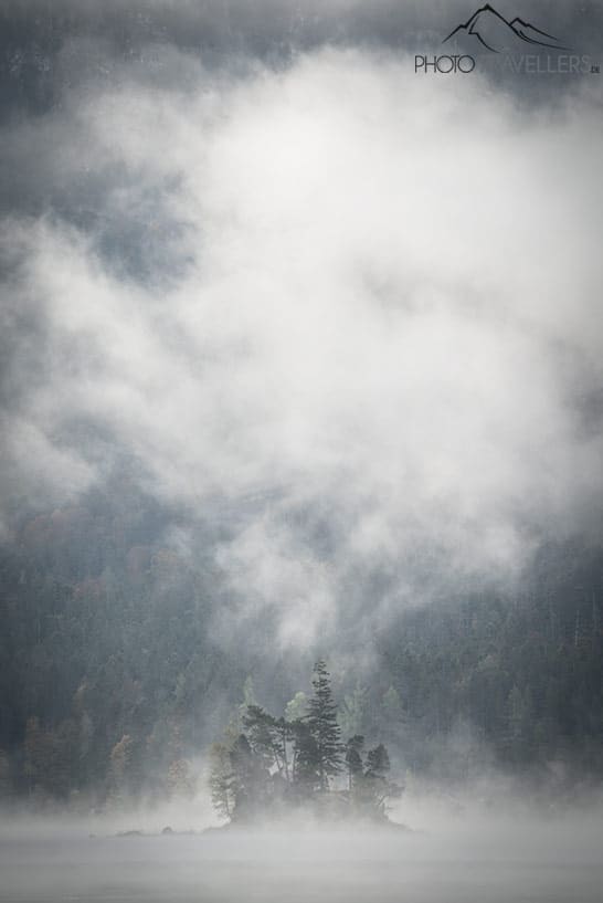 Foggy atmosphere in the Bavarian Alps