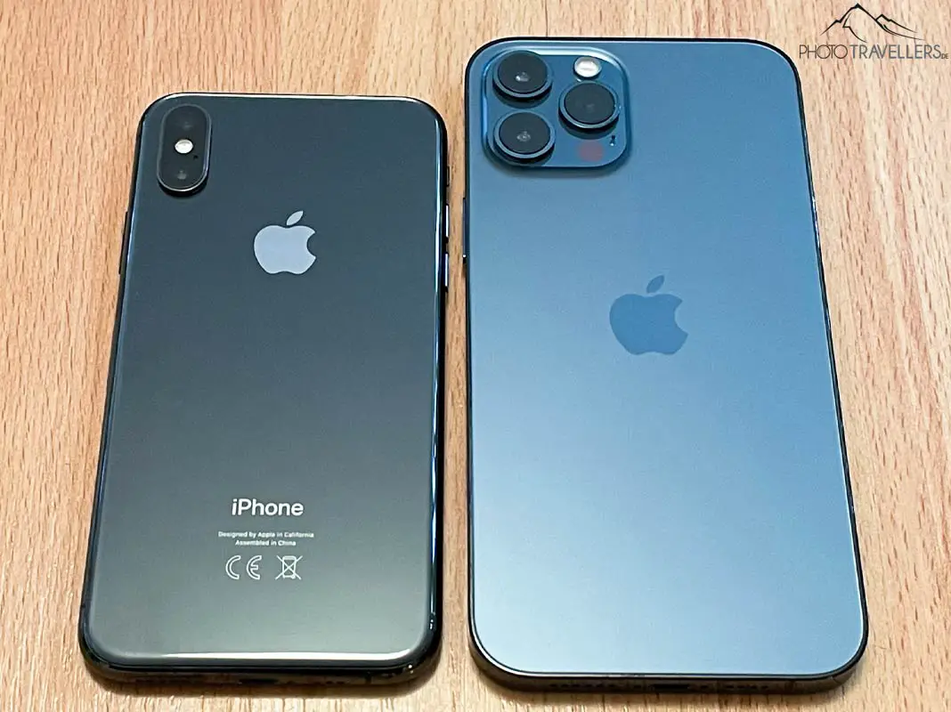 Größenvergleich iphone Xs gegen iPhone 12 Pro Max