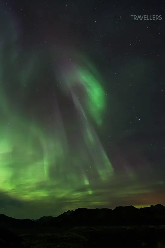Ein Polarlicht über Island