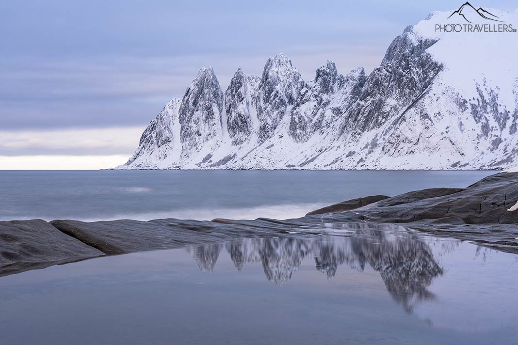 Die Felsküste Tungeneset auf Senja