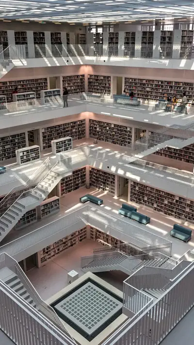 Die Stadtbibliothek in Stuttgart ist einer der am meisten fotografierten Orte