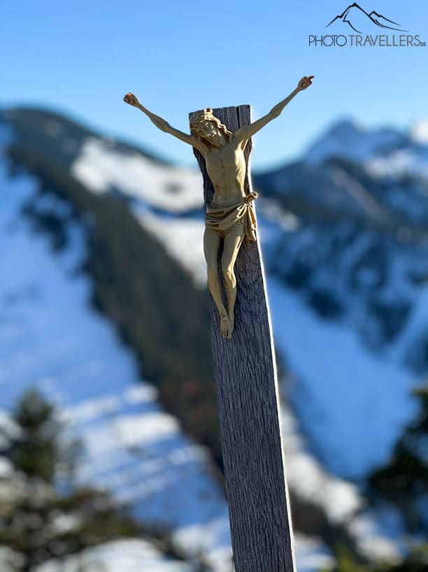 Die Jesus-Figur auf dem Gipfel vom Wilden Fräulein