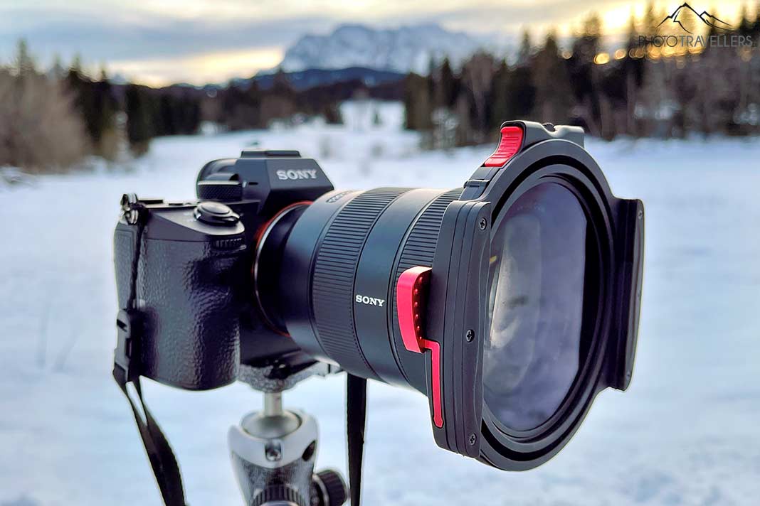 Der Haida M10 Filterhalter an einer Sony Alpha 7