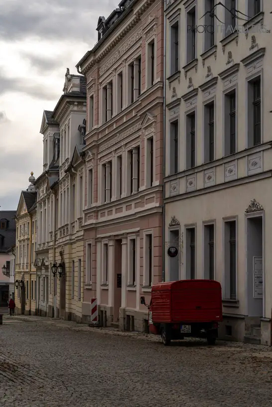 Blick in die bekannte Nobelstraße in Plauen