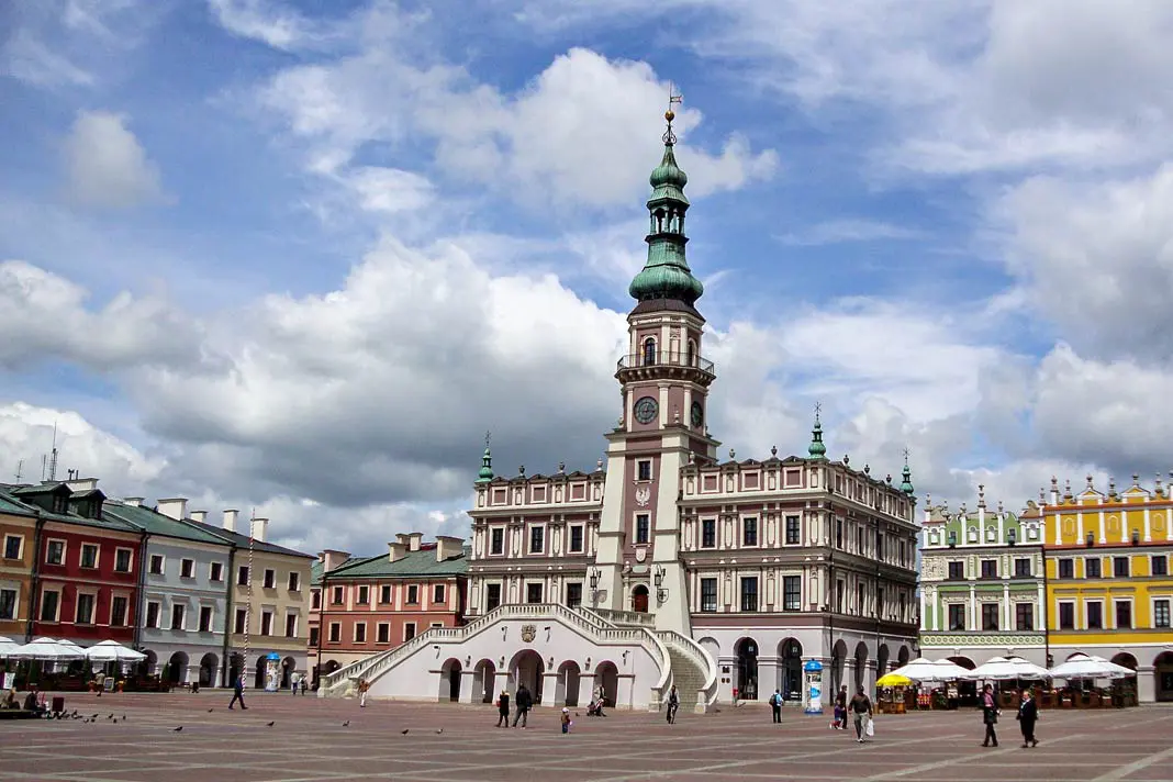 Das bekannte Rathaus in Zamość 