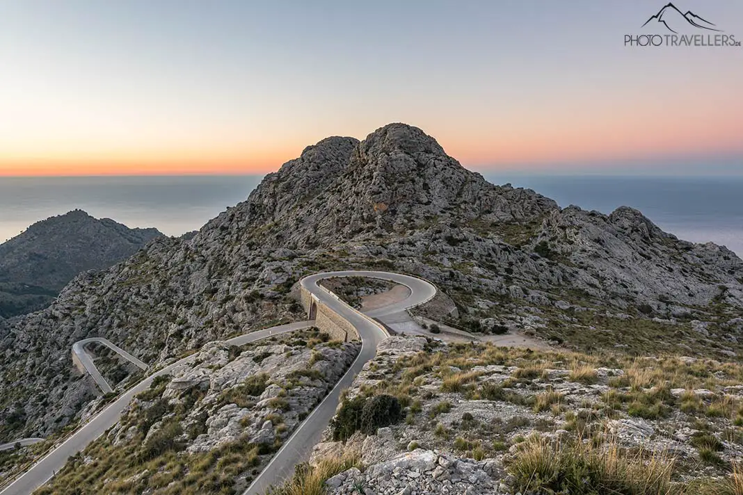 Sonnenuntergang im Gebirge auf Mallorca