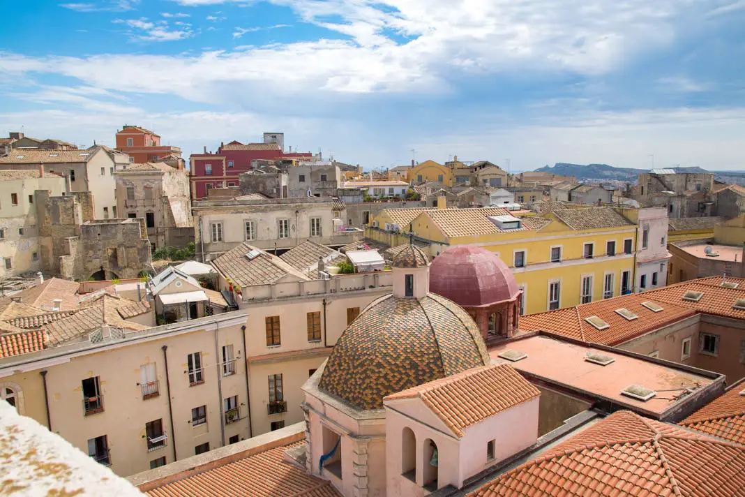 Blick über die Dächer von Cagliari