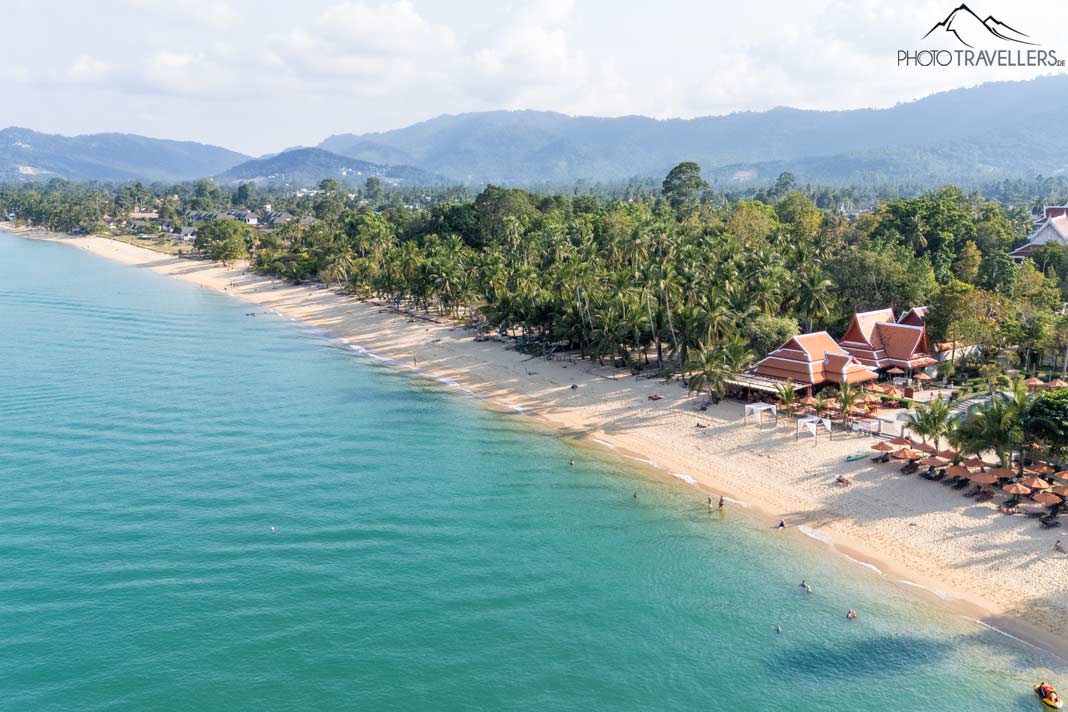 Luftaufnahme vom Maenam Beach, Koh Samui