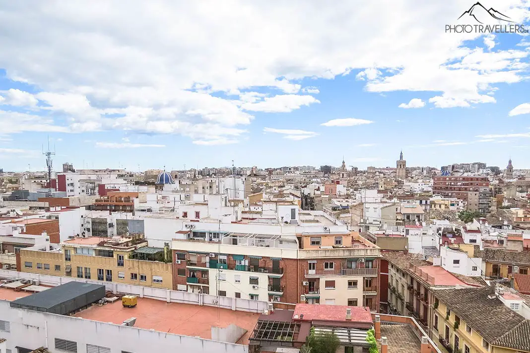 Der Blick von den Torres del Quart über die Altstadt von Valencia
