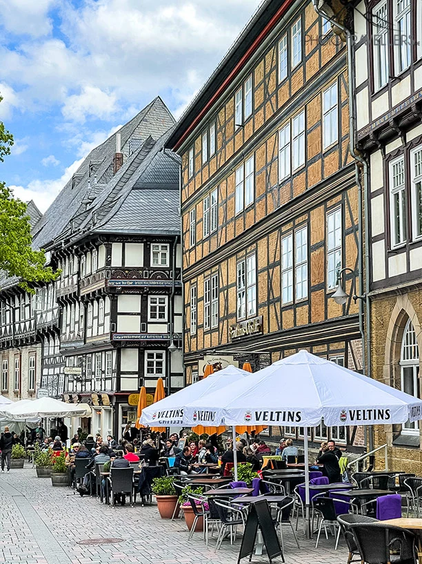 Blick auf die Häuser in der Goslarer Altstadt