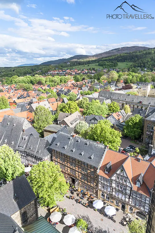 The view of Goslar from the market church of St. Cosmas and Damian