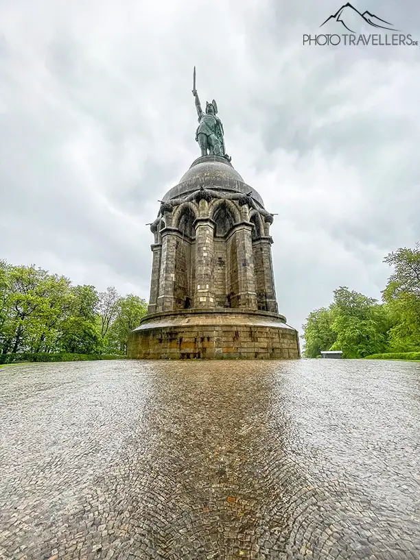 The Hermann Monument in the rain