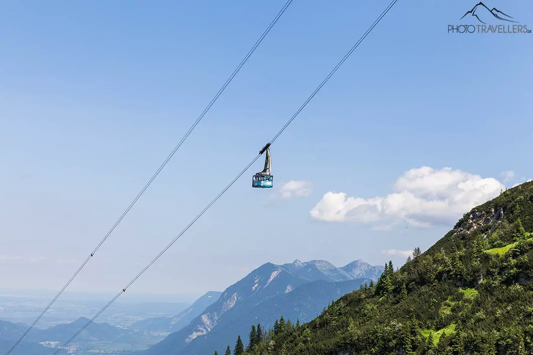 Die Kabine der Alpspitzbahn
