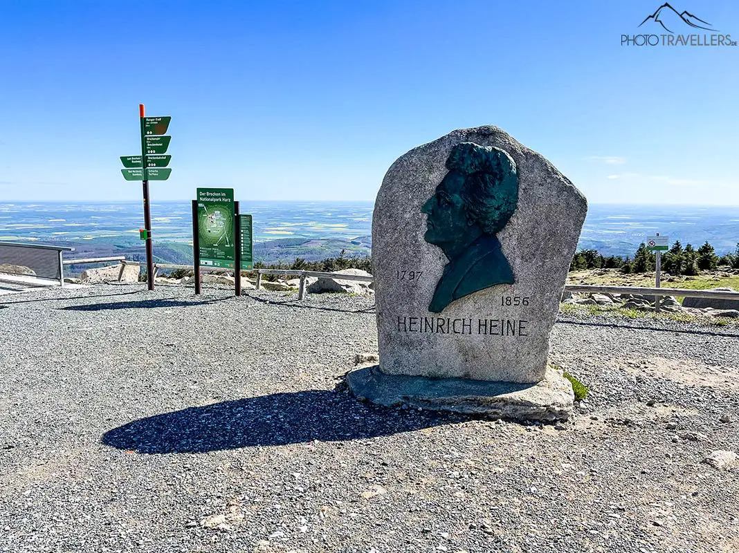 Das Heinrich-Heine-Denkmal am Gipfel des Brocken