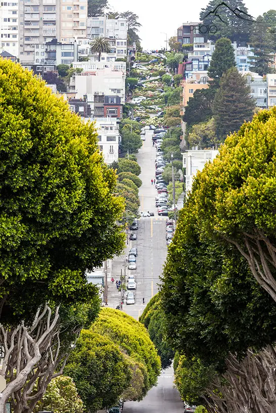 The view of Lombard Street