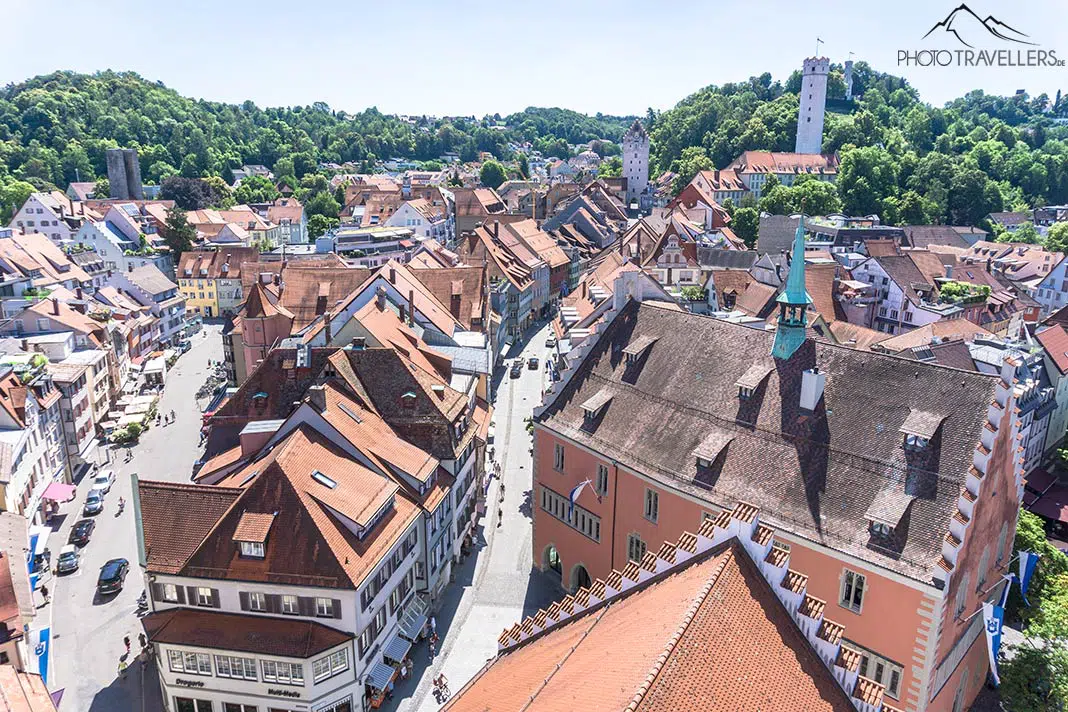 Der Blick von oben auf Ravensburg