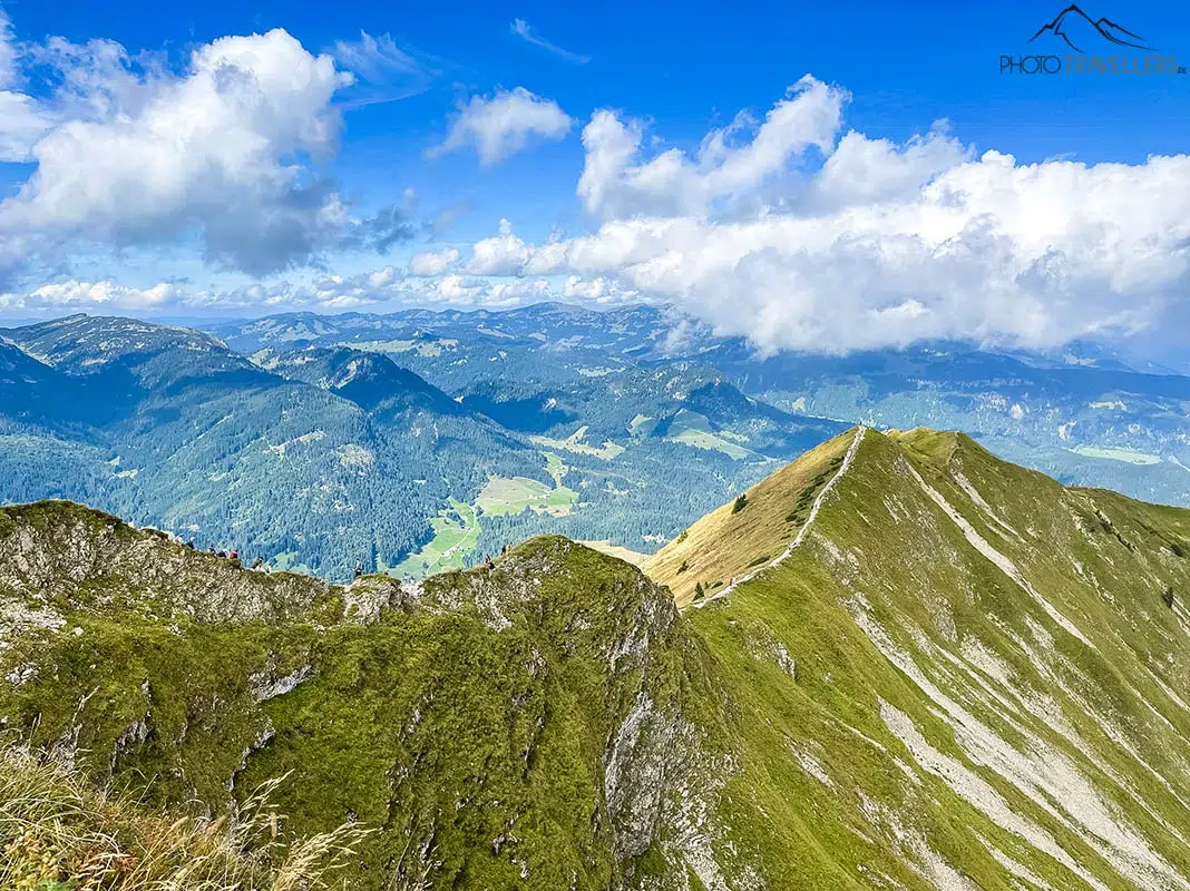 Der Gratweg zum Fellhorn-Gipfel in den Allgäuer Alpen