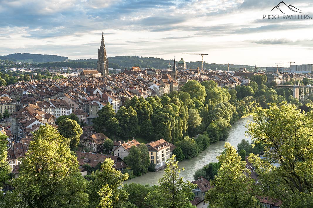 Blick vom Rosengarten auf die Stadt Bern