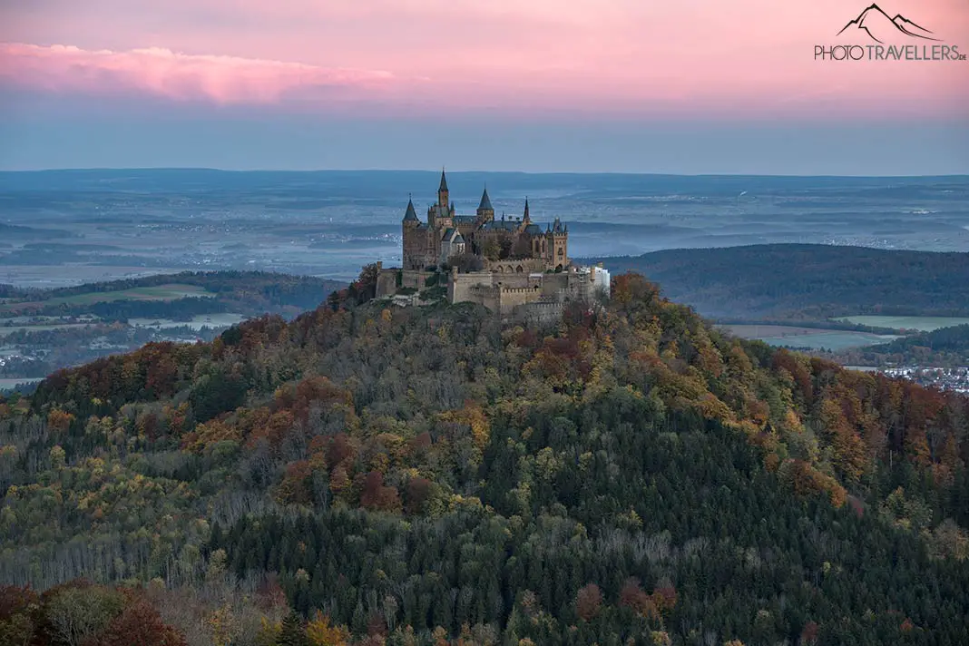 Der Blick auf Burg Hohenzollern