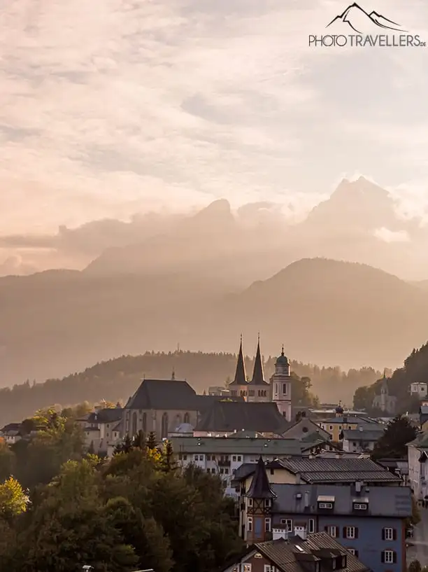 Testbild mit dem iPhone 13 Pro am Abend in Berchtesgaden mit der Telelinse