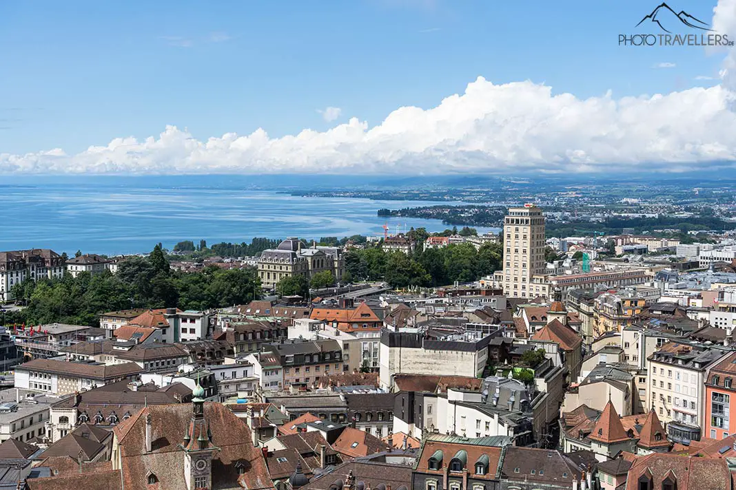 Blick von oben auf Lausanne