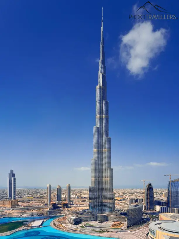 Blick auf den Burj Khalifa und Dubai