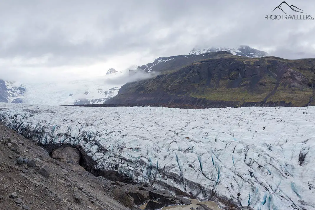 Die Zunge des Gletschers Skaftafellsjökull