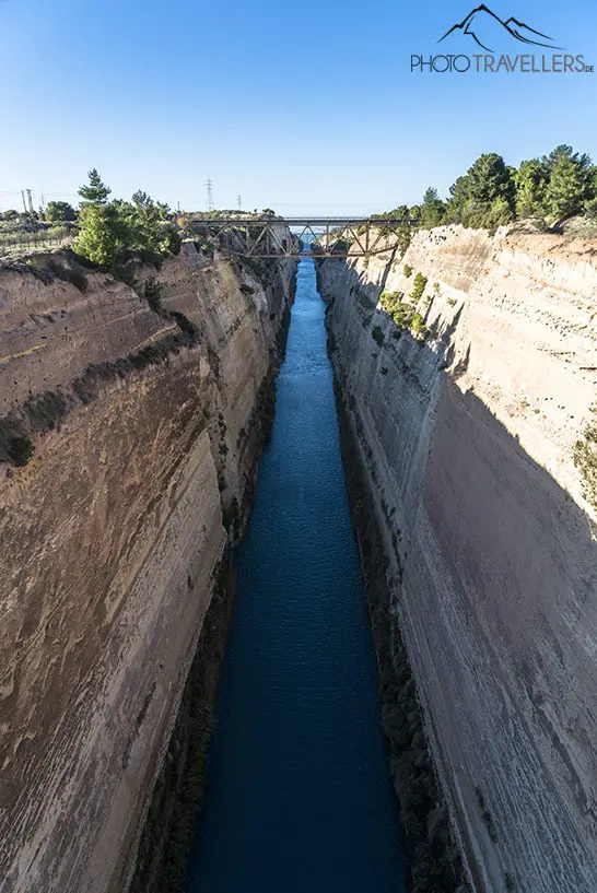 The view of the Corinth Canal